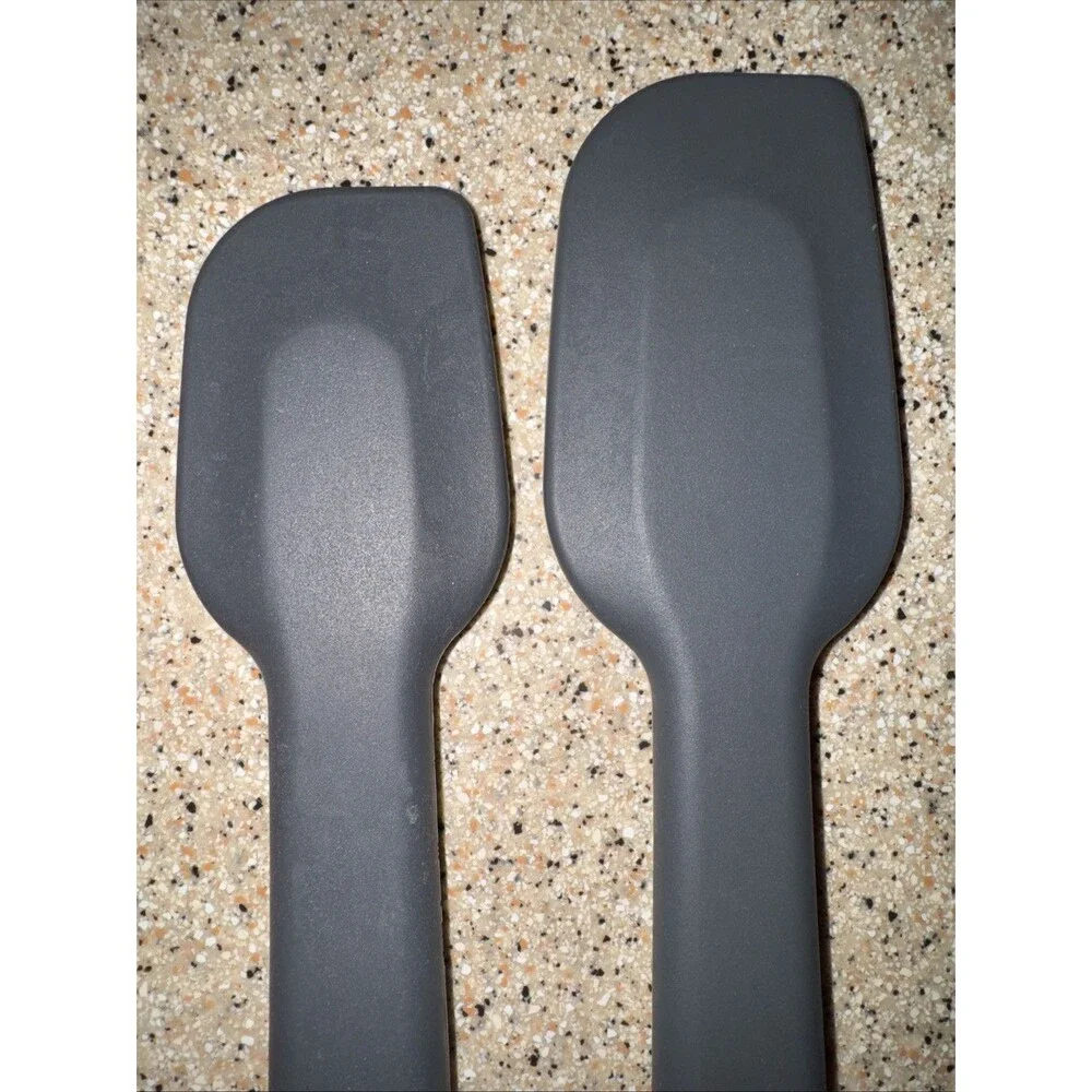 Calphalon Silicone Scraper Spatula Set Black Nylon Gray Silicone Cooking Utensil